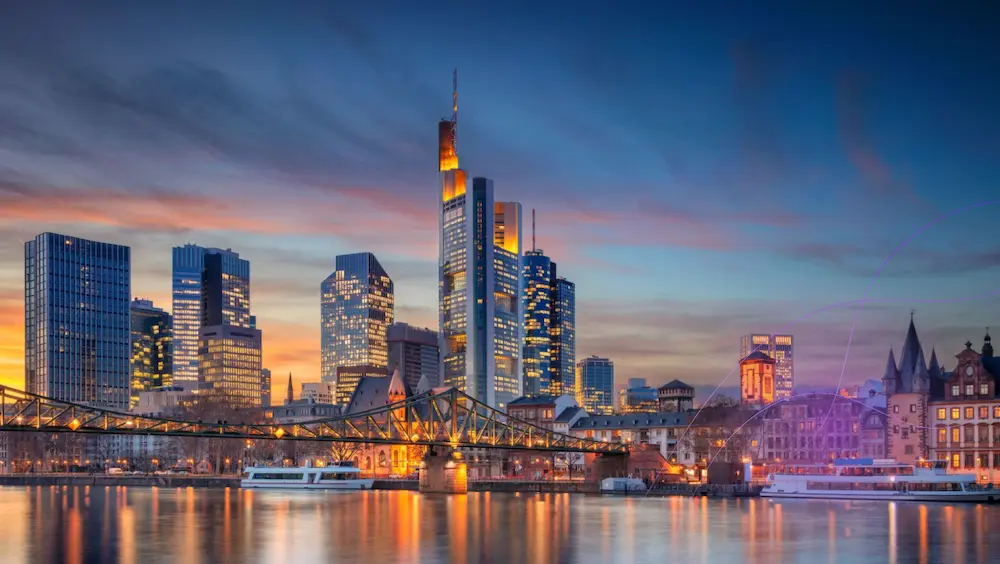 bild von der skyline von frankfurt am main